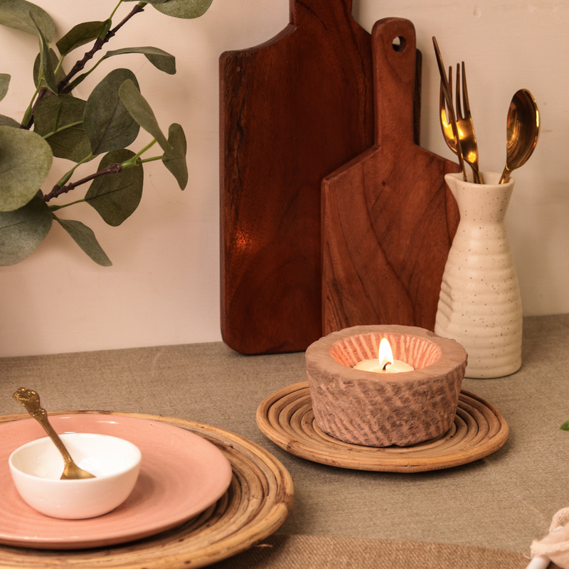 Stone Tea Light Holder