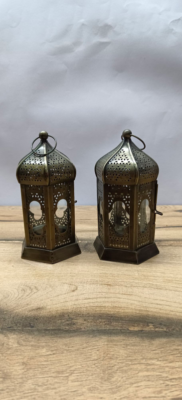 Metal Lantern - Brass Antique
