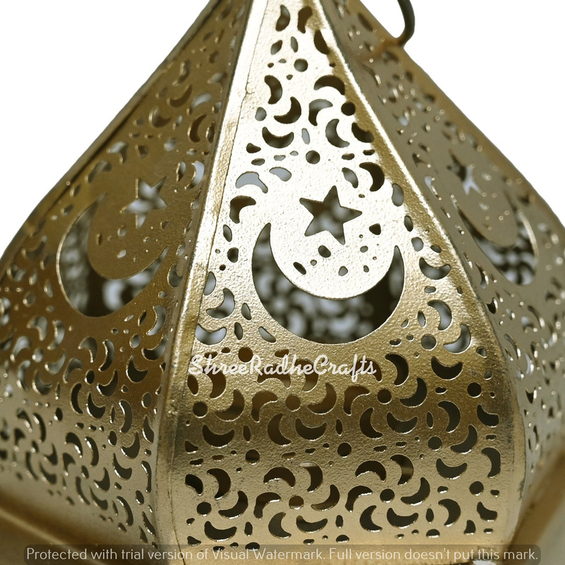 Vintage Antique Moroccan Lantern Iron Mix Light Pendant Ceiling Light Fixture Hanging Oriental Home Decor For Candle Lanterns Outdoor Garden